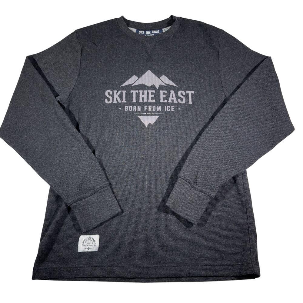 Ski The East Crewneck Sweatshirt Men’s Medium Gray “Born From Ice” Pullover